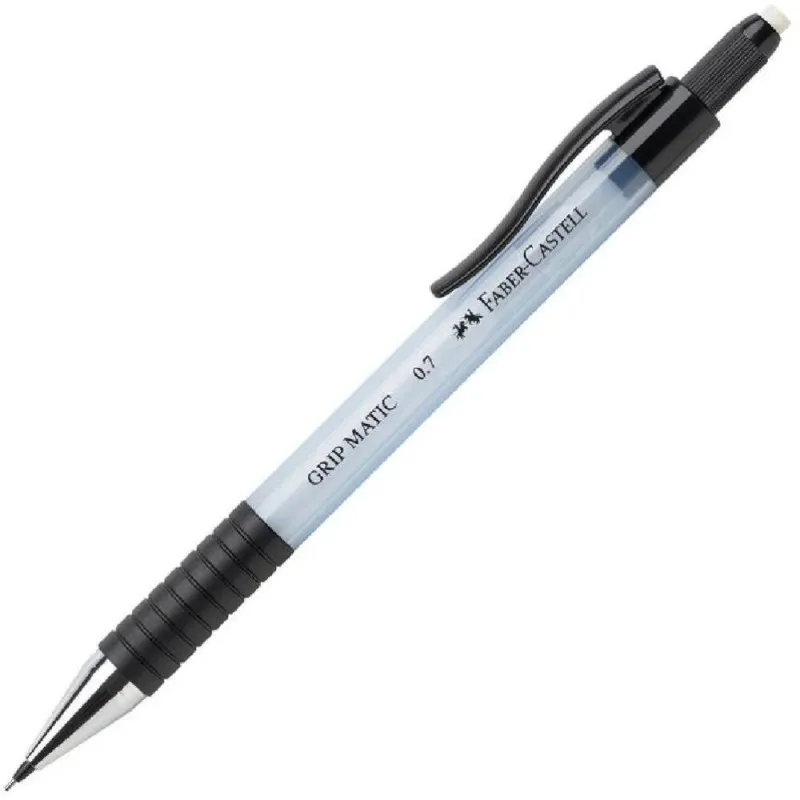 Faber Castell - Μηχανικό Μολύβι Grip Matic 0.7mm Με Γόμα, Sky Blue 137754