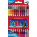 Faber Castell - Μαρκαδόροι Double Ended Fely Tip Pens 20Τμχ, Glitter Colours 151108
