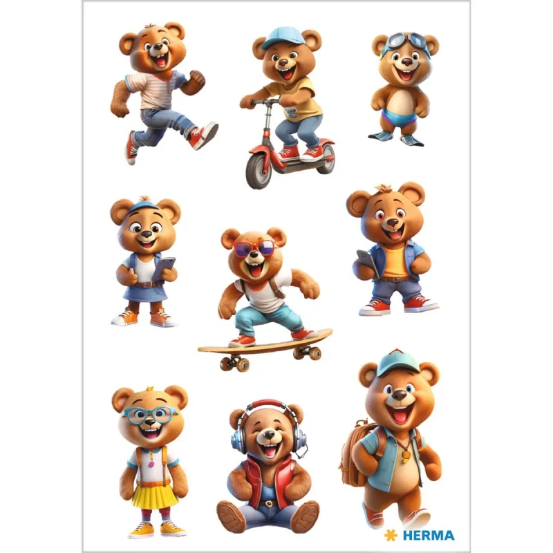 Herma - Αυτοκολλητάκια, Cool Teddy Bears 15787