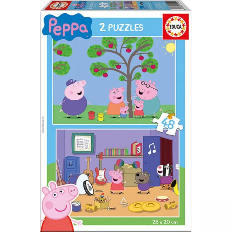 Educa - 2 In 1 Puzzle Peppa Pig 48/48 Pcs 15920