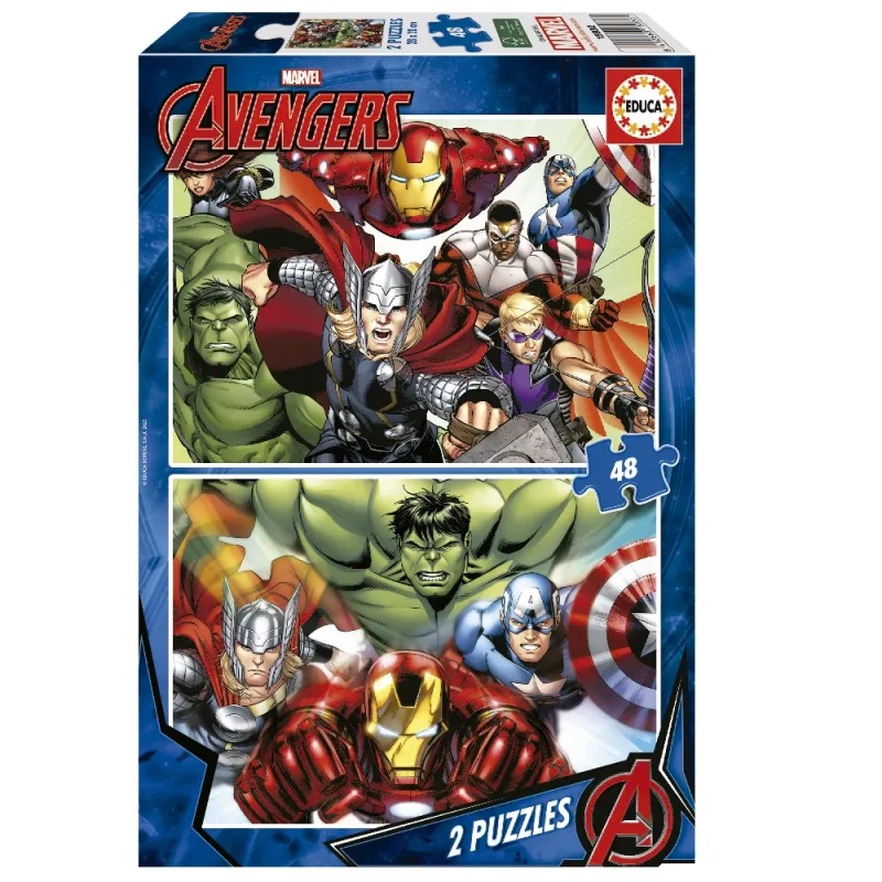 Educa - 2 In 1 Puzzle Avengers 48/48 Pcs 15932