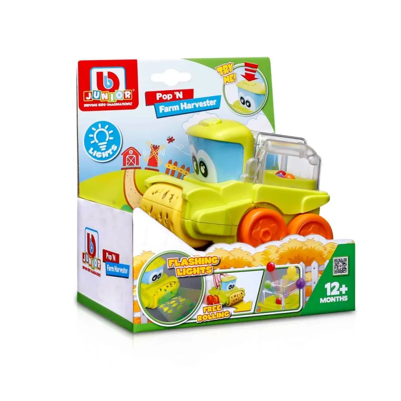 Bburago - Junior Pop ΄N, Farm Harvester 16-89028