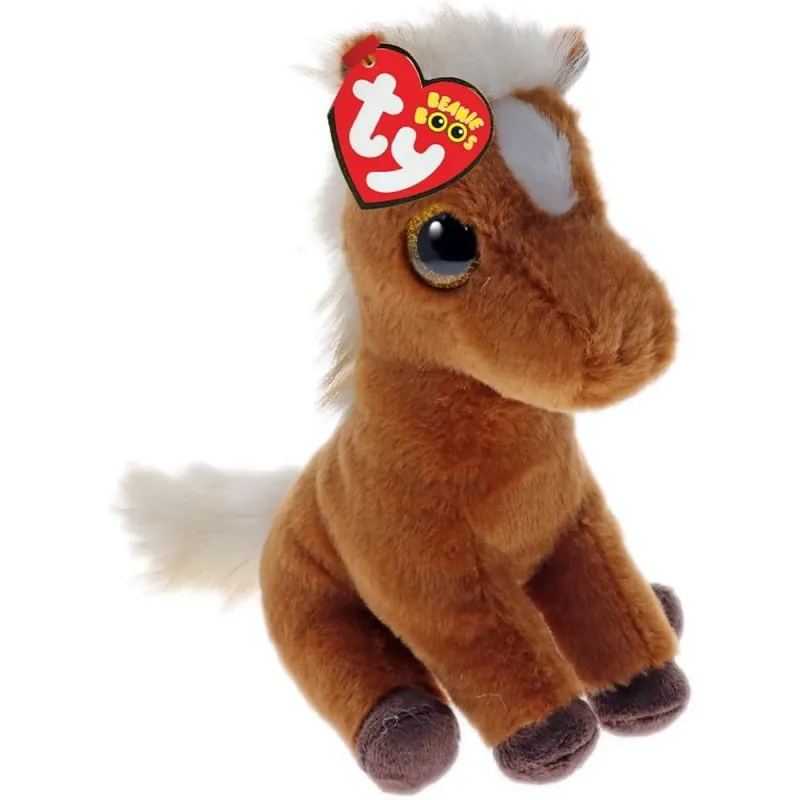 TY - Beanie Boos , Καφέ Αλογάκι με Λευκή Χαίτη 15εκ 1607-37408
