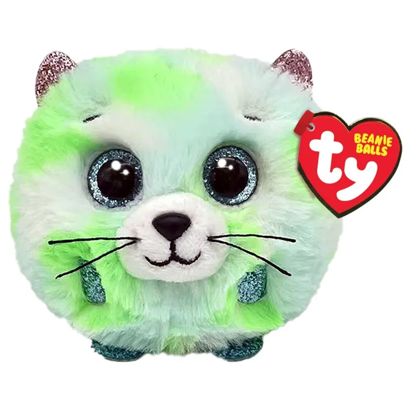 TY - Beanie Balls Evie, Χνουδωτή Γατούλα Πράσινη 1607-42537