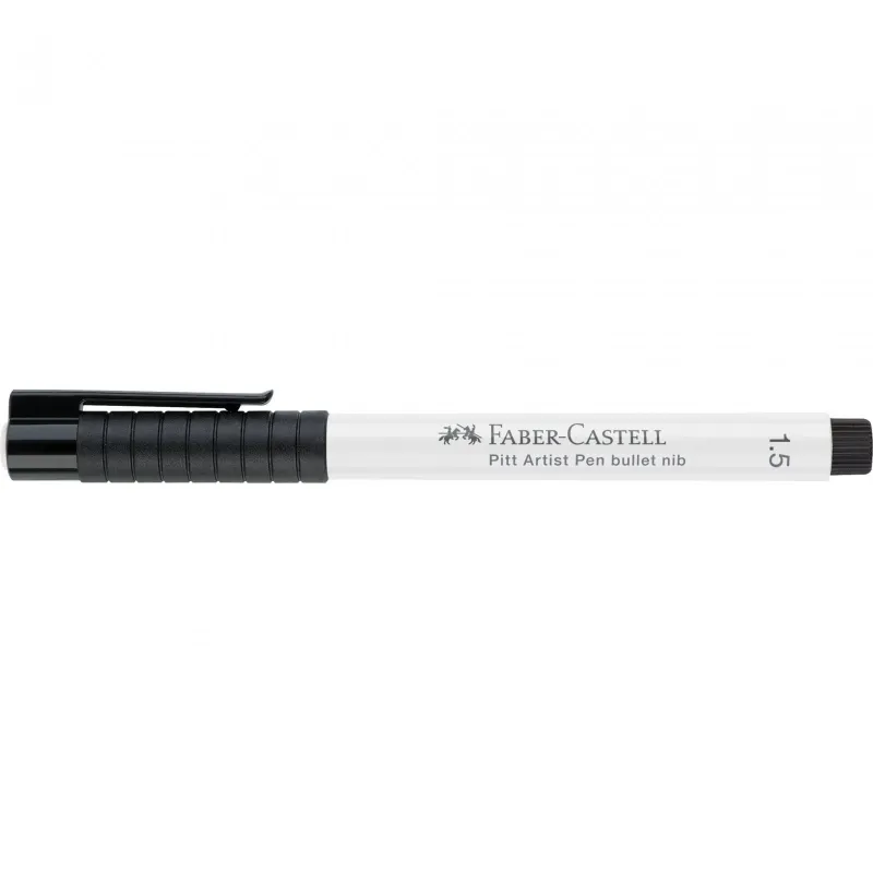 Faber Castell - Μαρκαδοράκι Σινικής Μελάνης Pitt Artist 1.5 mm White 167893