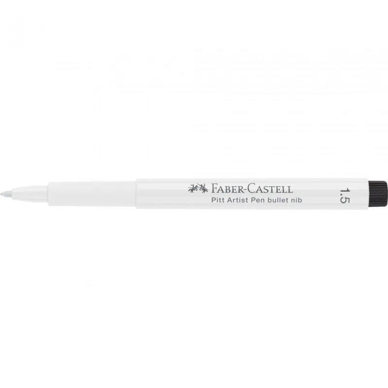 Faber Castell - Μαρκαδοράκι Σινικής Μελάνης Pitt Artist 1.5 mm White 167893