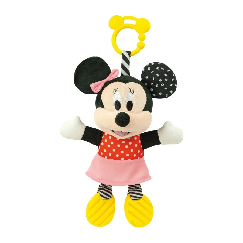 Clementoni - Βρεφικό Παιχνίδι Disney Baby Minnie Χνουδωτό-Κουδουνίστρα 17164