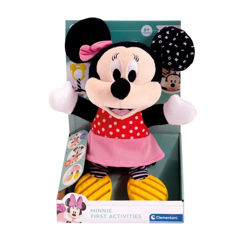 Clementoni - Βρεφικό Παιχνίδι Disney Baby Minnie Χνουδωτό-Κουδουνίστρα 17164