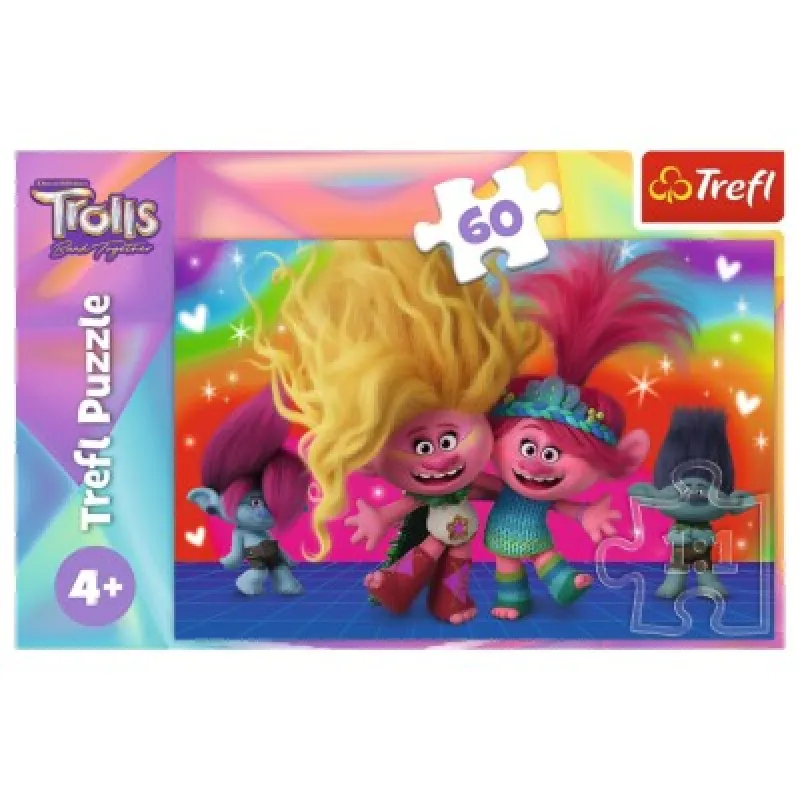 Trefl - Puzzle  Friendly Trolls 60 Pcs 17386