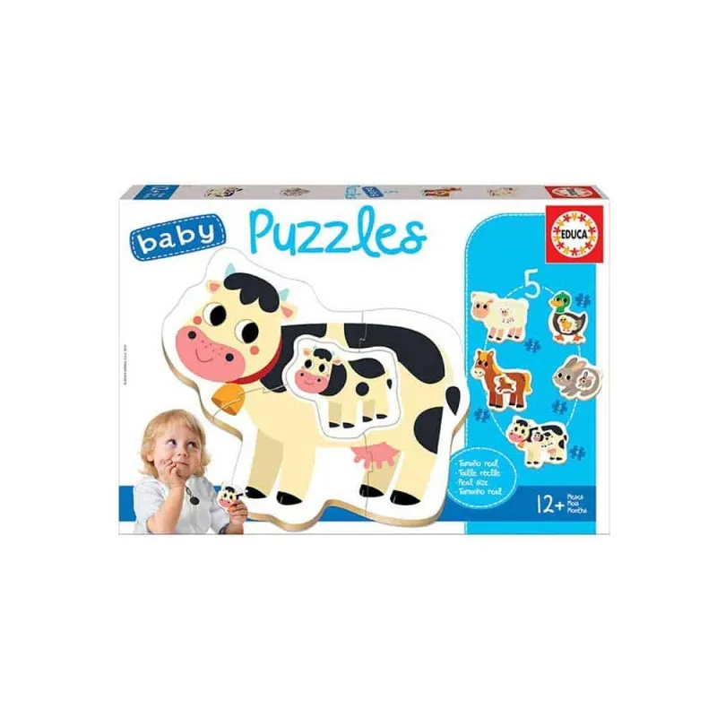 Educa - Baby Puzzle, Farm 2/2/3/3/4 Pcs 17574
