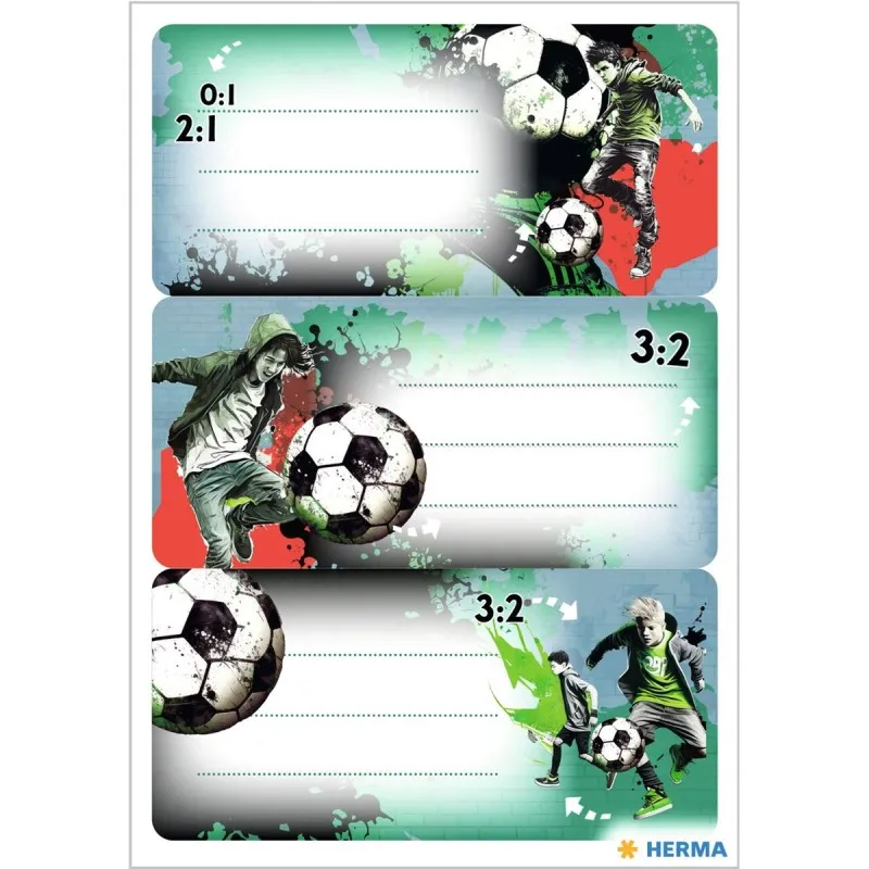 Herma - Ετικέτες Αυτοκόλλητες Τετραδίων, Street Soccer 9 Τμχ 1766