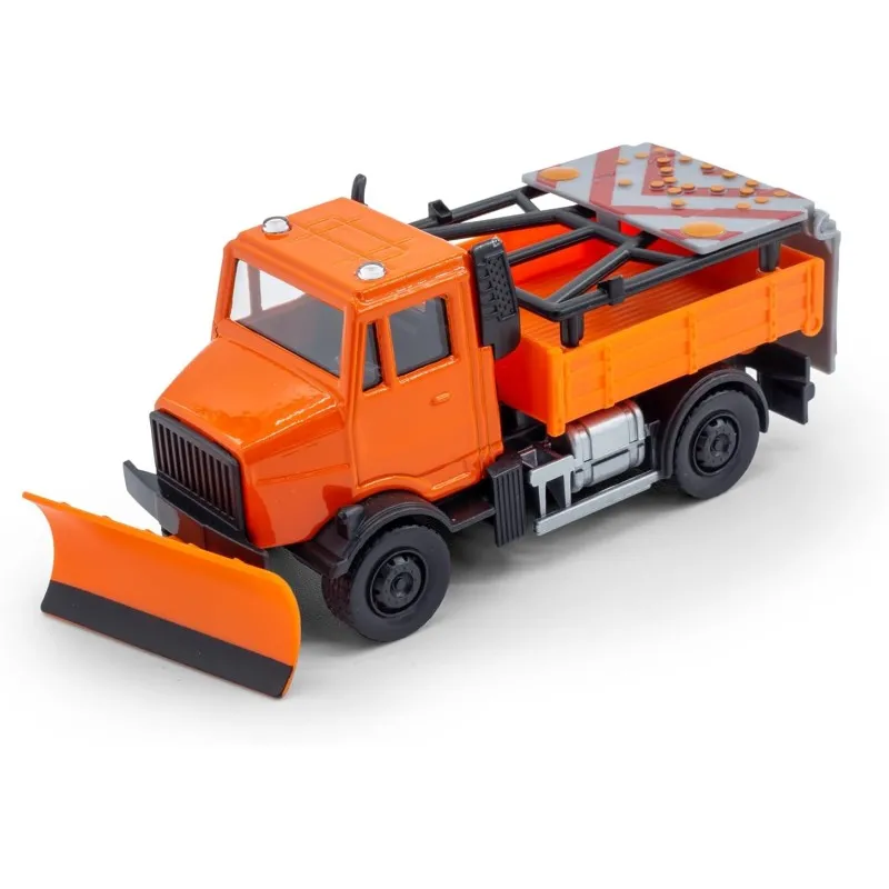 Bburago - Municipal Vehicle, Road Security With Snow Plough & Signal Board 18-32263