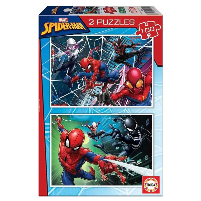 Educa - 2 In 1 Puzzle Spiderman 100/100 Pcs 18101