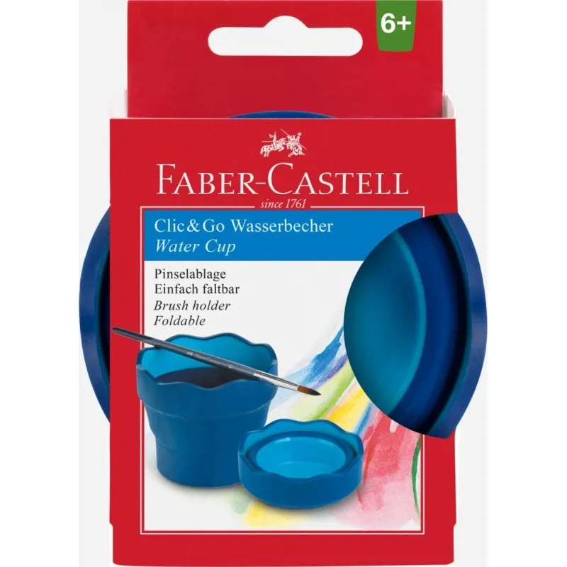 Faber Castell - Δοχείο Πινέλων Click & Go Μπλέ 181527