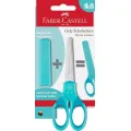 Faber Castell - Ψαλίδι Σχολικό Με Προστατευτικό Grip Scissors, Τυρκουάζ 181554