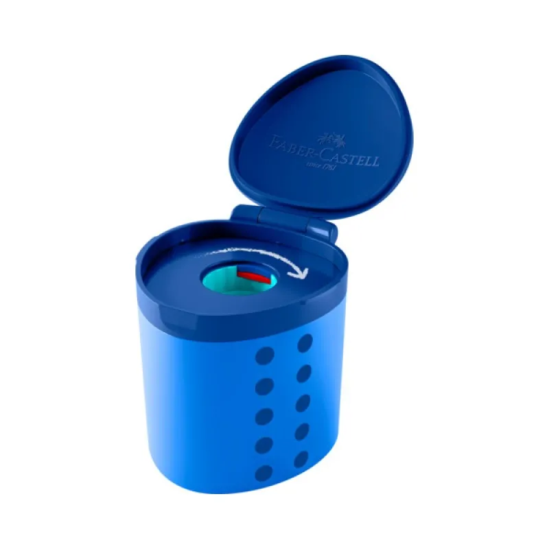 Faber Castell Ξύστρα - Μονή Grippy, Blue 181790