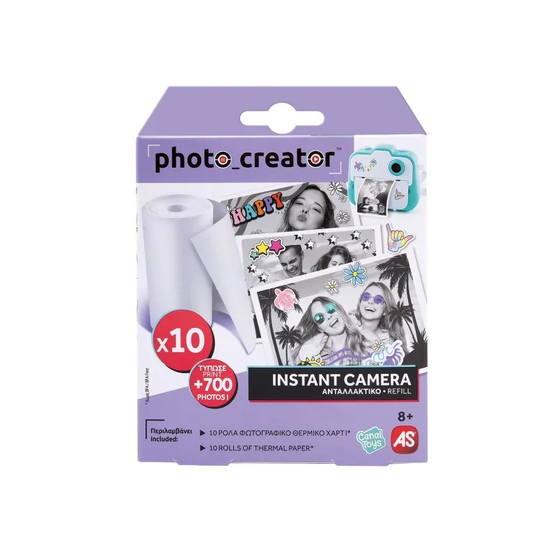 AS - 10 Ρολά Φωτογραφικό Χαρτί Photo Creator Instant Camera 1863-70605