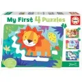 Educa - My First 4 Puzzles, Jungle Animals 5/6/7/8 Pcs 18897