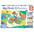 Educa - My First 4 Puzzles, Vehicles 5/6/7/8 Pcs 18898