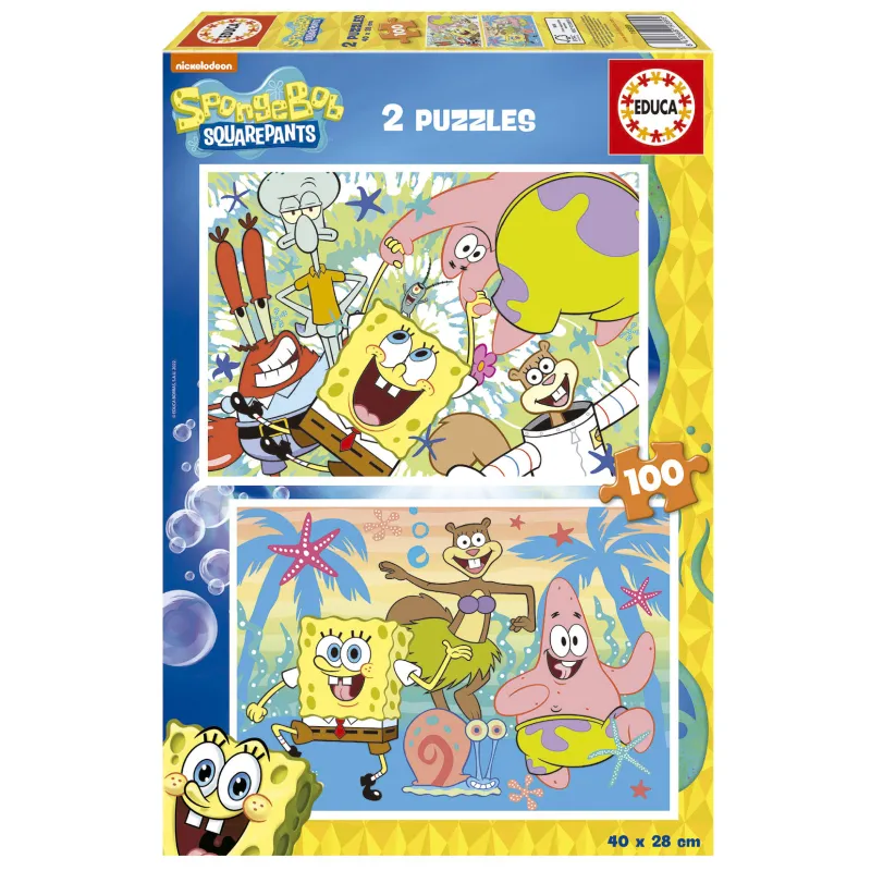 Educa - 2 In 1 Puzzle Sponge Bob 100/100 Pcs 19389