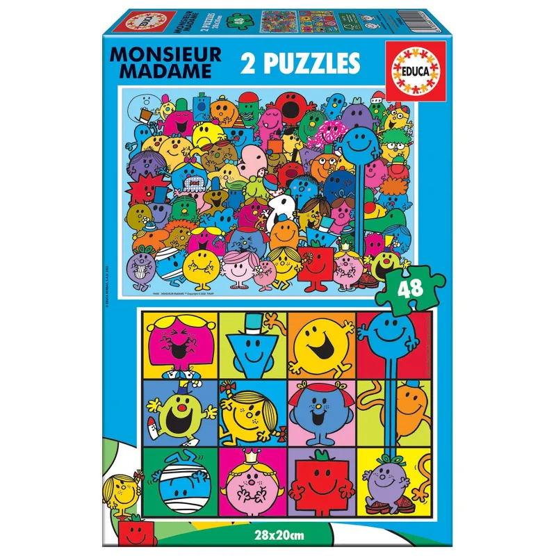 Educa - 2 In 1 Puzzle Monsieur And Madame 48/48 Pcs 19402