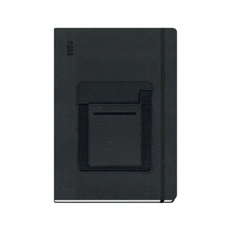 The Writing Fields - Ημερήσιο Ημερολόγιο Penholder Plus 2026, Black 17x25 20.00632