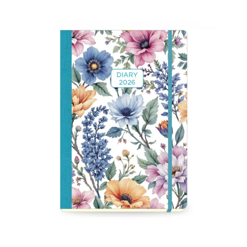 The Writing Fields - Ημερήσιο Ημερολόγιο My Planet 2026, Purple Flowers 17x25 20.10502