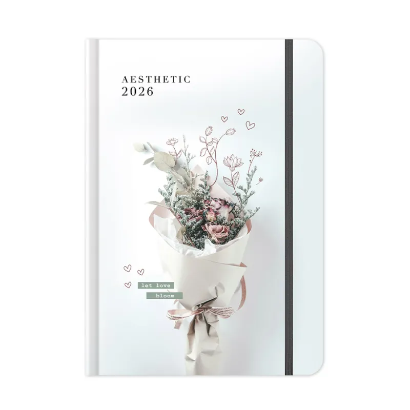 Adbook - Ημερήσιο Ημερολόγιο Aesthetic 2026, Let Love Bloom 17x25 HM-3423B