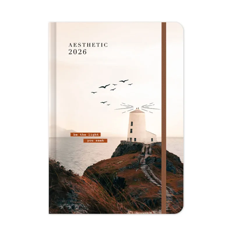 Adbook - Ημερήσιο Ημερολόγιο Aesthetic 2026, Be The Light You Seek 17x25 HM-3423D