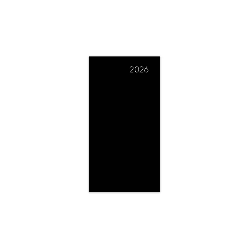 Adbook - Εβδομαδιαίο Ημερολόγιο Simple Velvet Edition 2026, Black 9x17 HM-1109-19
