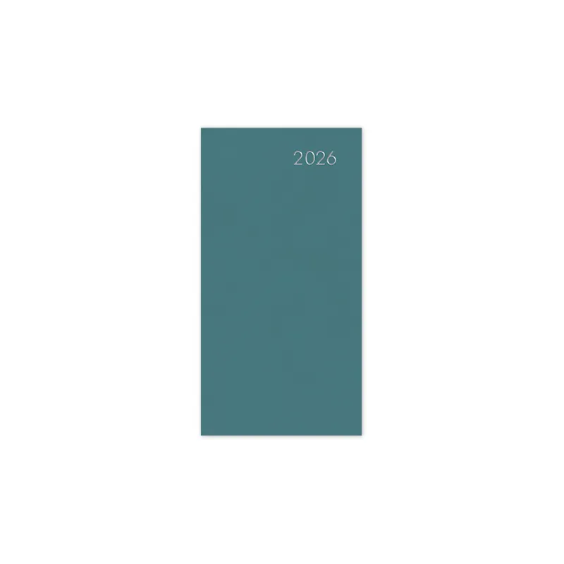 Adbook - Εβδομαδιαίο Ημερολόγιο Simple Velvet Edition 2026, Cadet Blue 9x17 HM-1109-22