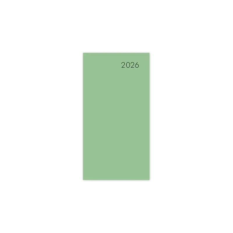 Adbook - Εβδομαδιαίο Ημερολόγιο Simple Velvet Edition 2026, Light Green 9x17 HM-1109-33