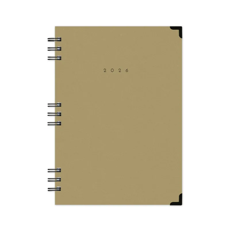 Adbook - Ημερήσιο Ημερολόγιο Spiral Cotton 2026, Kraft 17x25 HM-3123-421