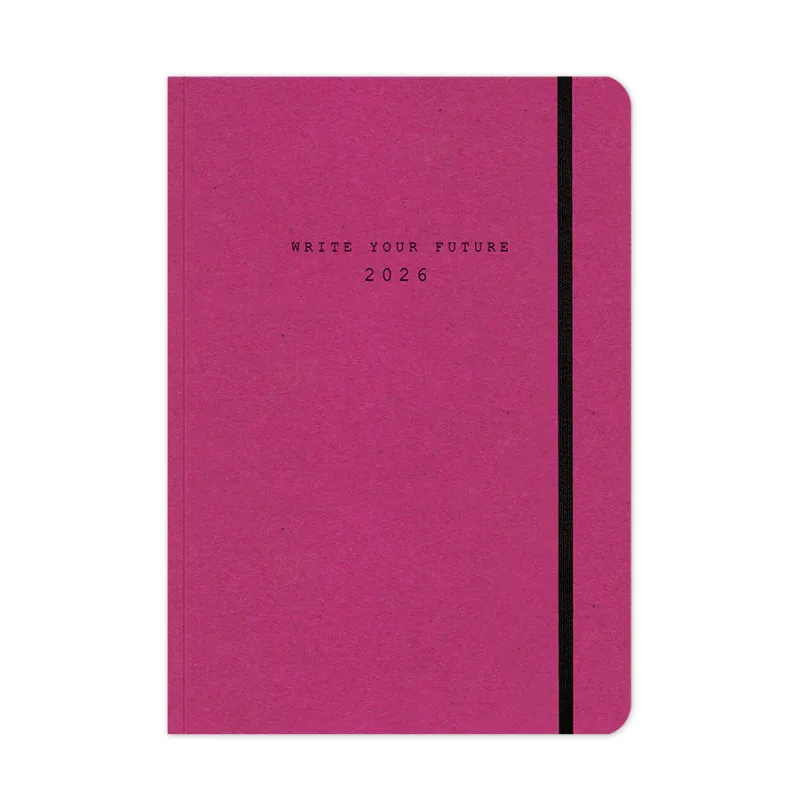 Adbook - Ημερήσιο Ημερολόγιο Eco Elastic 2026, Magenta 17x25 HM-3213-60