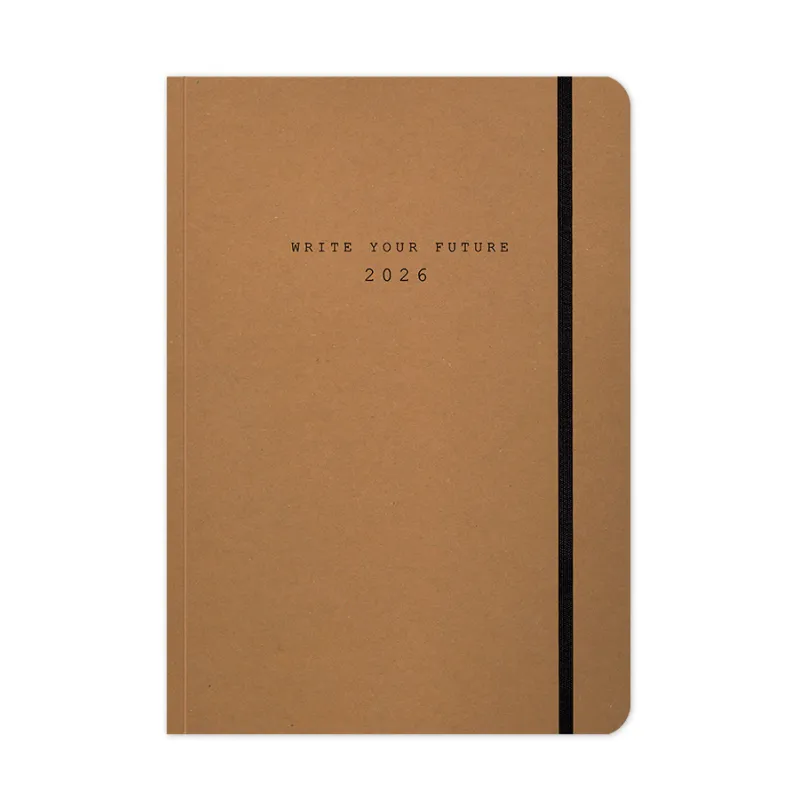 Adbook - Ημερήσιο Ημερολόγιο Eco Elastic 2026, Tan 17x25 HM-3213-43
