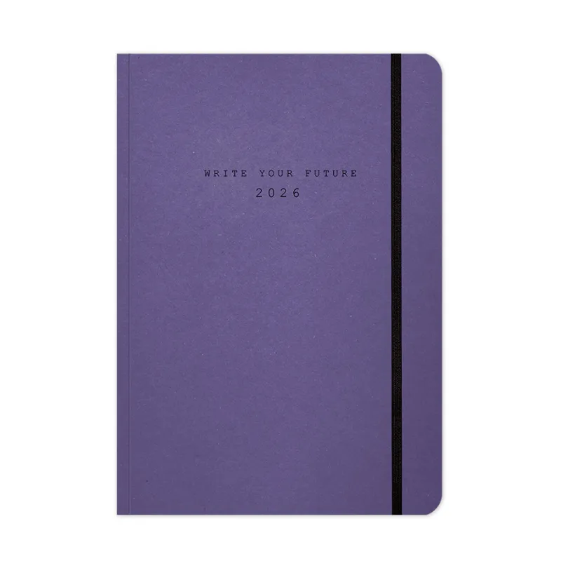Adbook - Ημερήσιο Ημερολόγιο Eco Elastic 2026, Violet 17x25 HM-3213-65