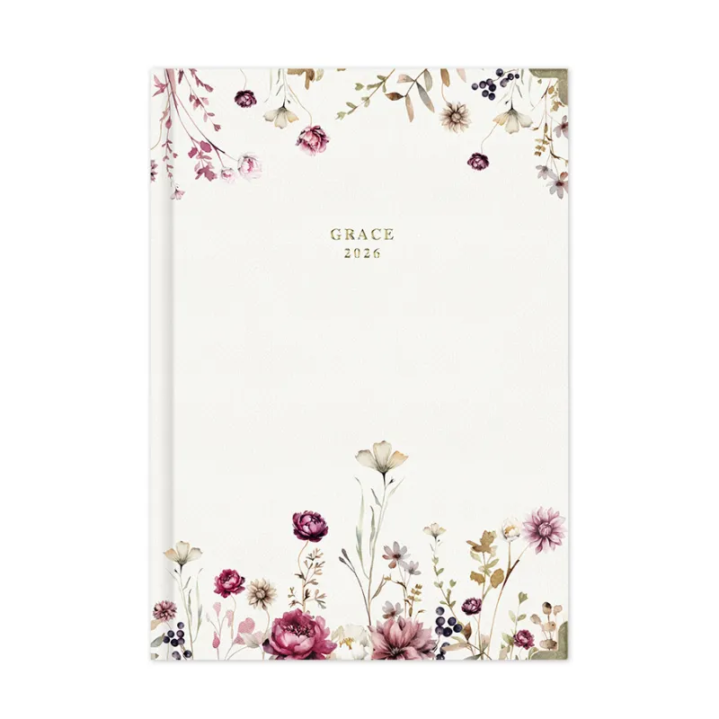 Adbook - Ημερήσιο Ημερολόγιο Grace 2026, Autumn Flowers 17x25 HM-3513E