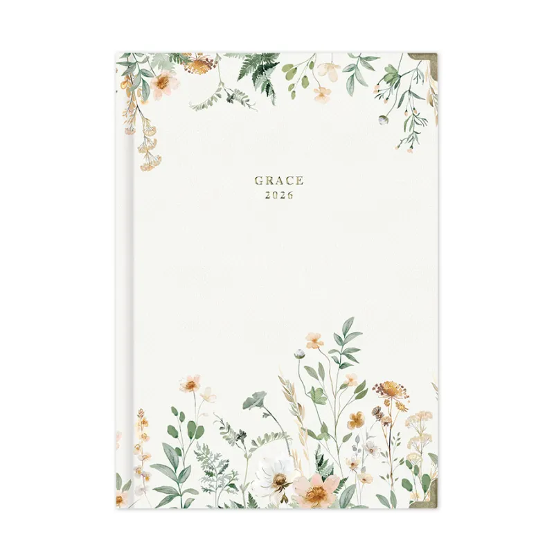 Adbook - Ημερήσιο Ημερολόγιο Grace 2026, Boho Flowers 17x25 HM-3513B