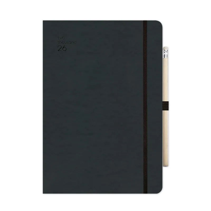 Adbook - Ημερήσιο Ημερολόγιο Handy 2026, Black 9x13 HM-9226-19
