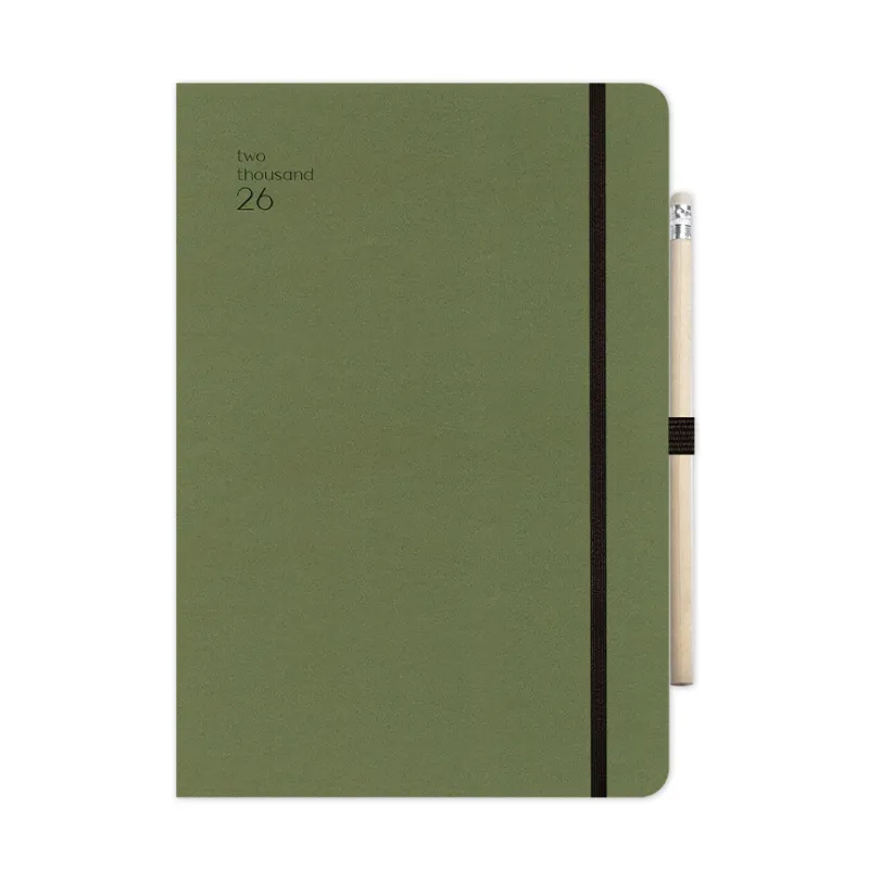 Adbook - Ημερήσιο Ημερολόγιο Handy 2026, Chaki 17x25 HM-9223-37
