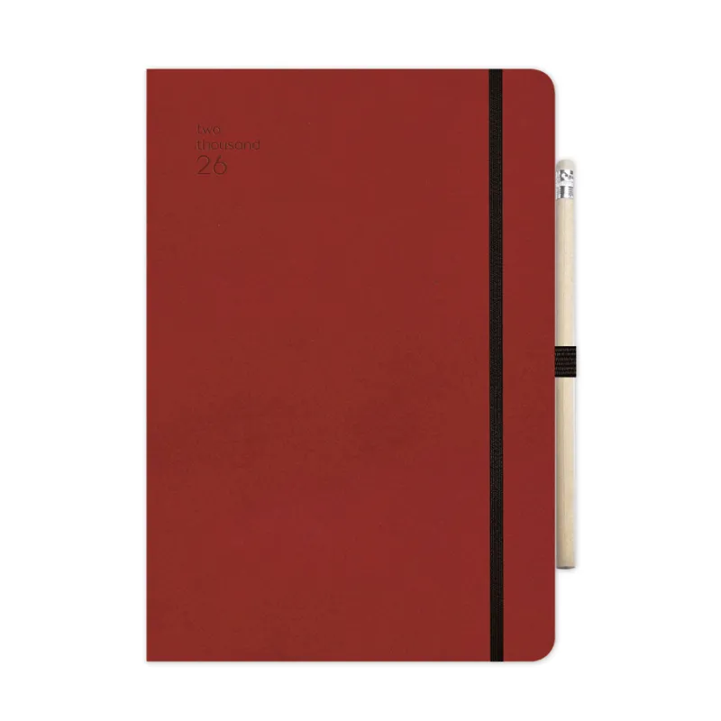 Adbook - Ημερήσιο Ημερολόγιο Handy 2026, Red 9x13 HM-9226-52