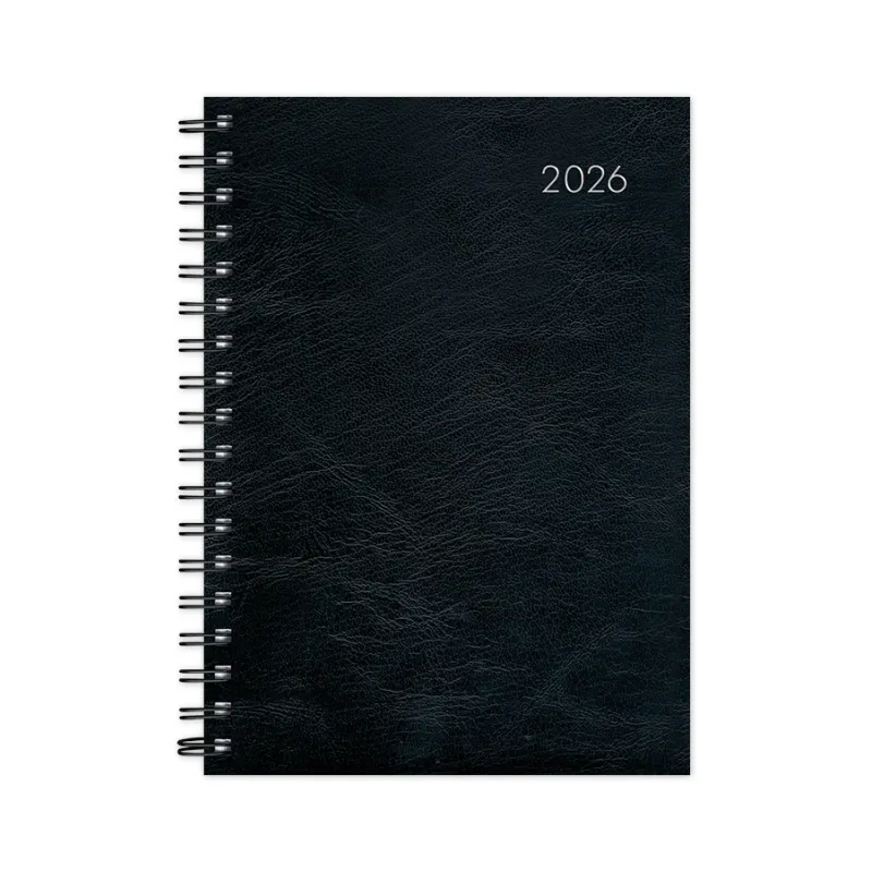 Adbook - Ημερήσιο Ημερολόγιο Spiral Very Simple 2026, Black 17x25 HM-1026-19
