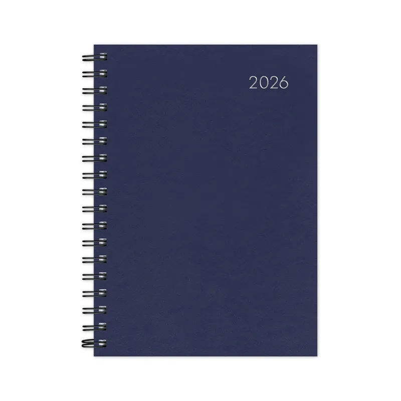 Adbook - Ημερήσιο Ημερολόγιο Spiral Very Simple 2026, Blue Navy 17x25 HM-1026-20