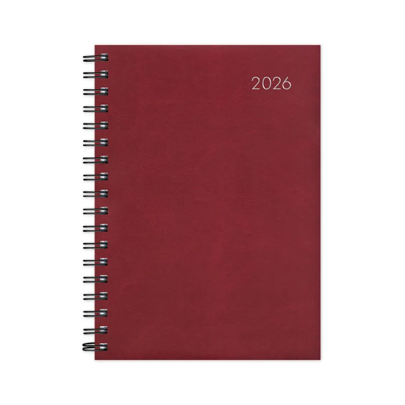 Adbook - Ημερήσιο Ημερολόγιο Spiral Very Simple 2026, Bordeaux 17x25 HM-1026-55