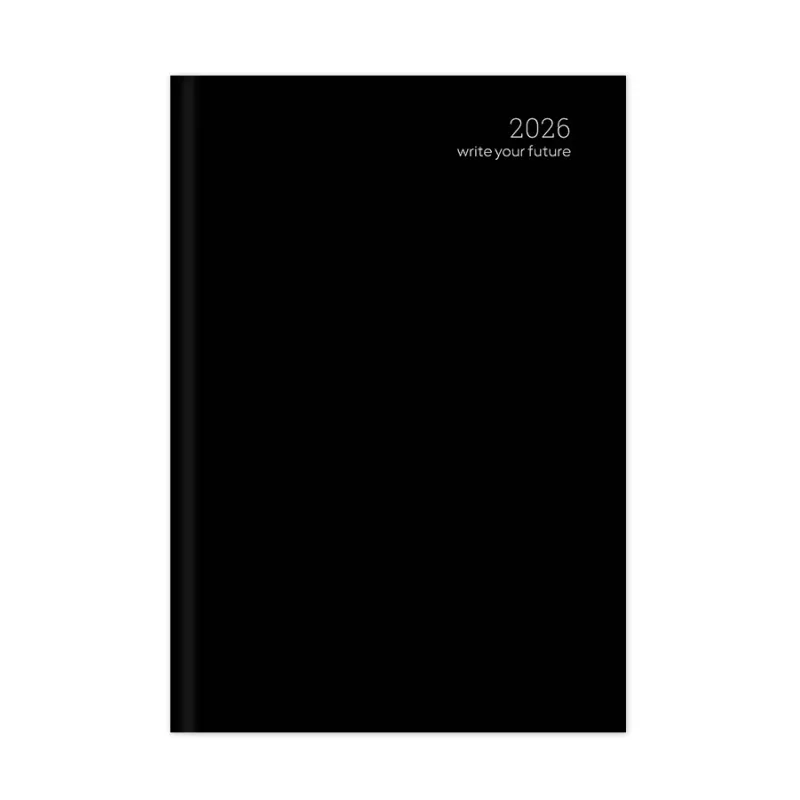 Adbook - Ημερήσιο Ημερολόγιο Simple Velvet Edition 2026, Black 17x25 HM-1013-19