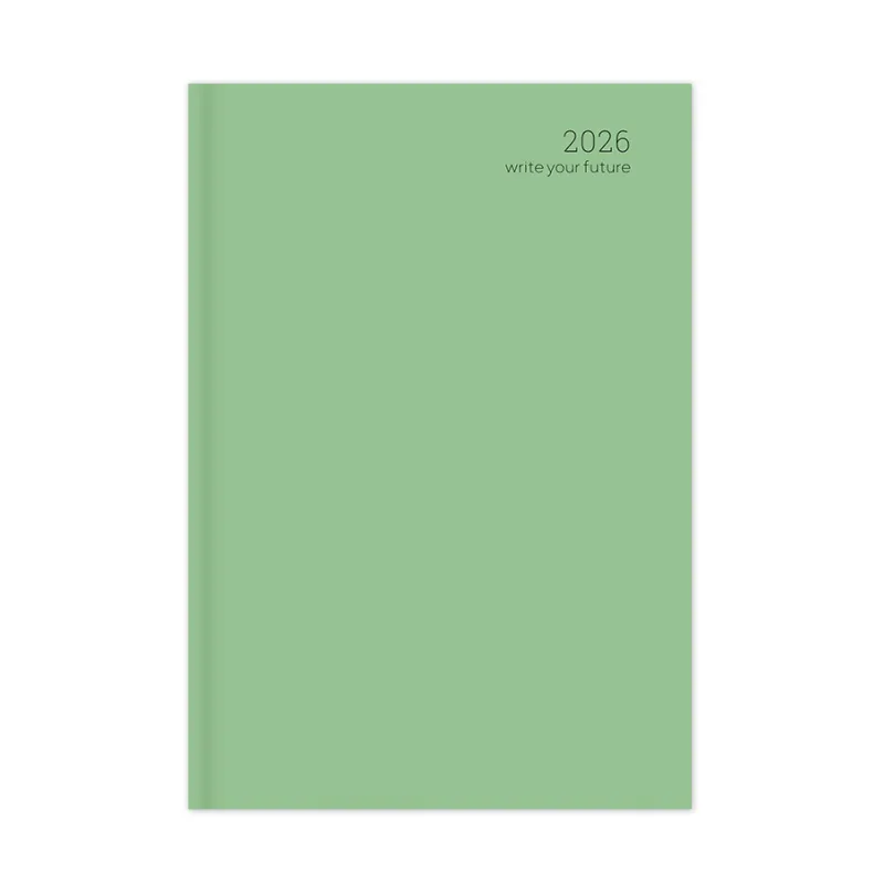 Adbook - Ημερήσιο Ημερολόγιο Simple Velvet Edition 2026, Light Green 17x25 HM-1013-33