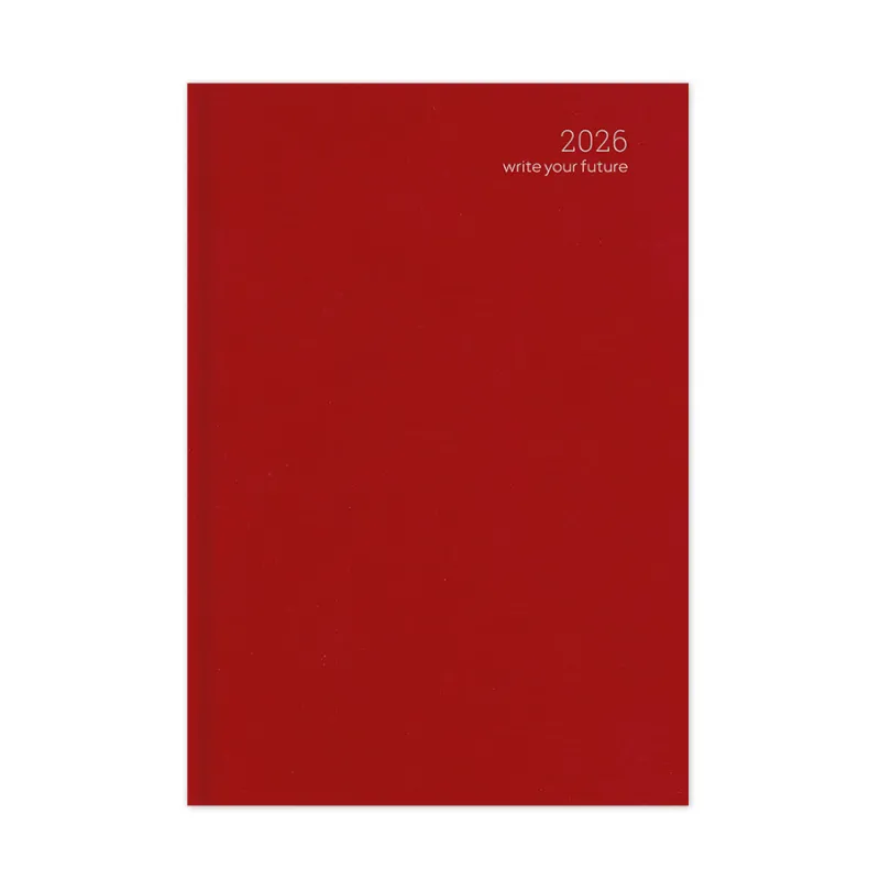 Adbook - Ημερήσιο Ημερολόγιο Simple Velvet Edition 2026, Red 17x25 HM-1013-52