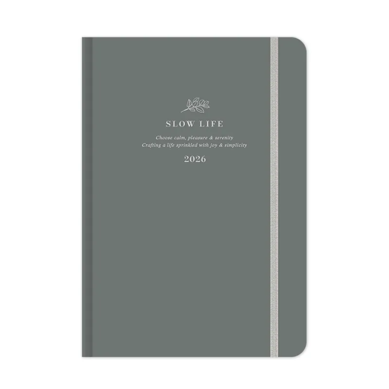 Adbook - Ημερήσιο Ημερολόγιο Slow Life 2026, Charcoal 14x21 HM-1234-16
