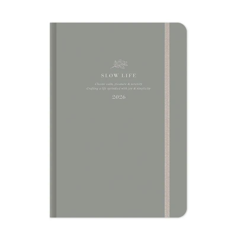 Adbook - Ημερήσιο Ημερολόγιο Slow Life 2026, Grey 14x21 HM-1234-12