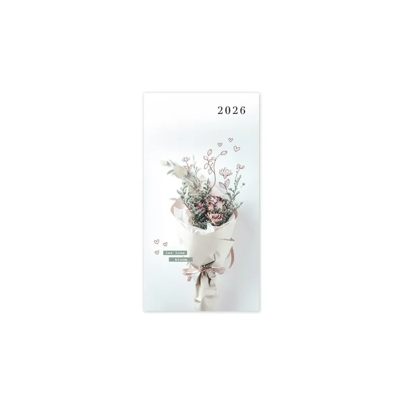 Adbook - Εβδομαδιαίο Ημερολόγιο Aesthetic 2026, Let Love Bloom 9x17 HM-3449B